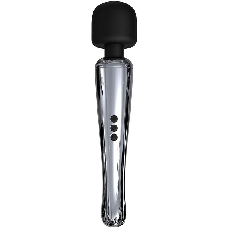 Vibrador Varinha Silvery Super Potente Sem Fios USB Crómio Action — vista 3 de 8