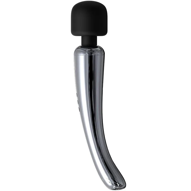 Vibrador Varinha Silvery Super Potente Sem Fios USB Crómio Action — vista 4 de 8