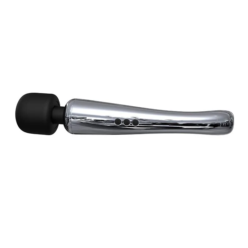 Vibrador Varinha Silvery Super Potente Sem Fios USB Crómio Action — vista 5 de 8