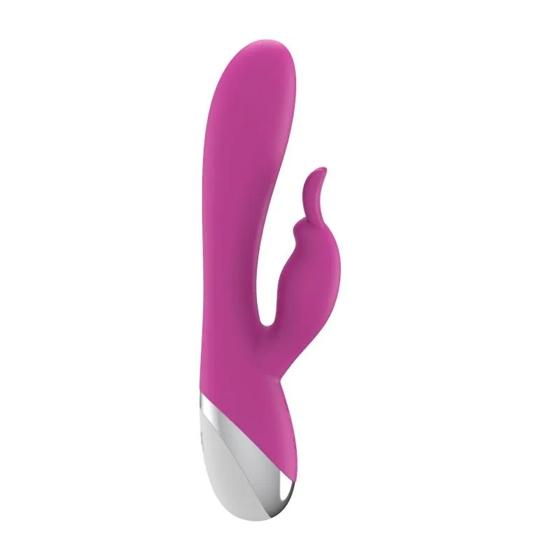 Vibrador Duplo USB Silicone Rosa — vista 2 de 3