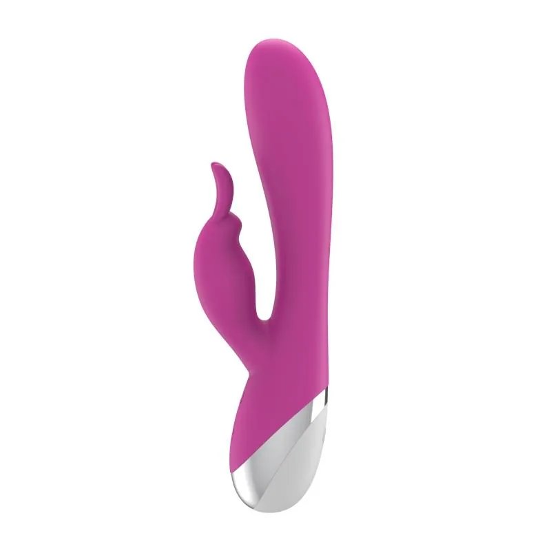 Vibrador Duplo USB Silicone Rosa — vista 3 de 3
