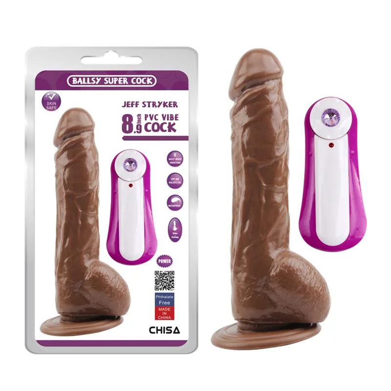 Vibrador Jeff Stryker 8.9 Castanho