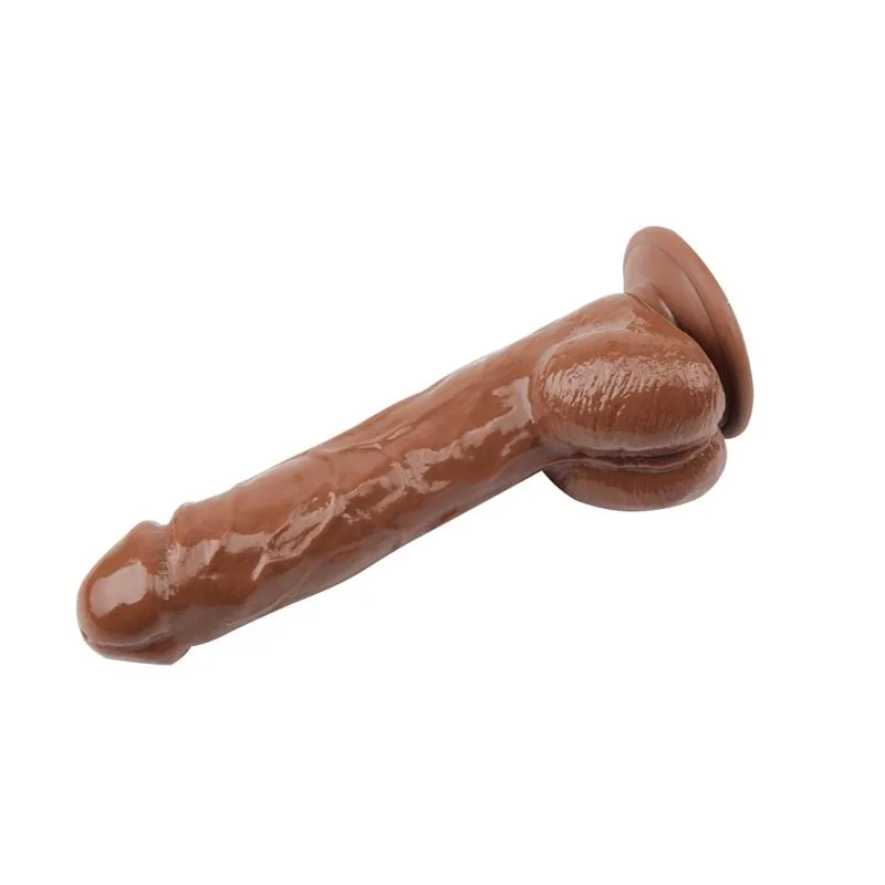 Vibrador Jeff Stryker 8.9 Castanho — vista 2 de 3