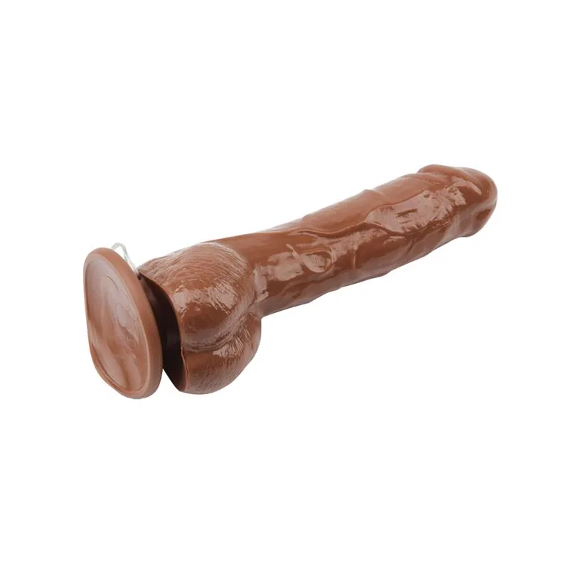 Vibrador Jeff Stryker 8.9 Castanho — vista 3 de 3