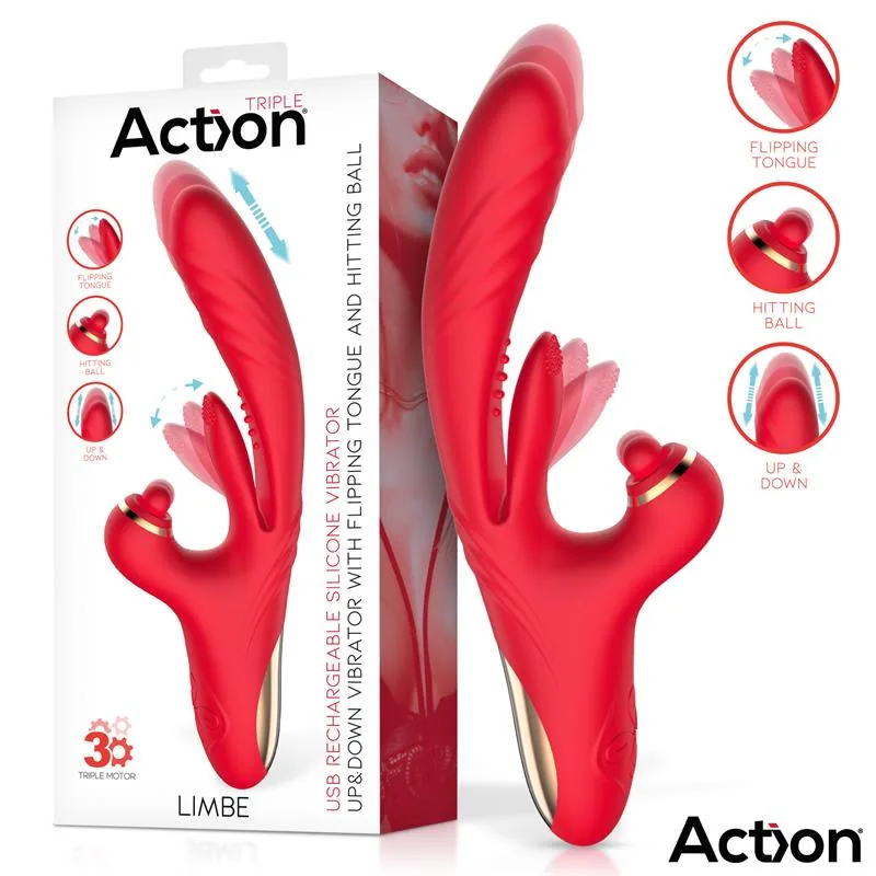 Vibrador Limbe Língua Flip-Flap e Vaivém