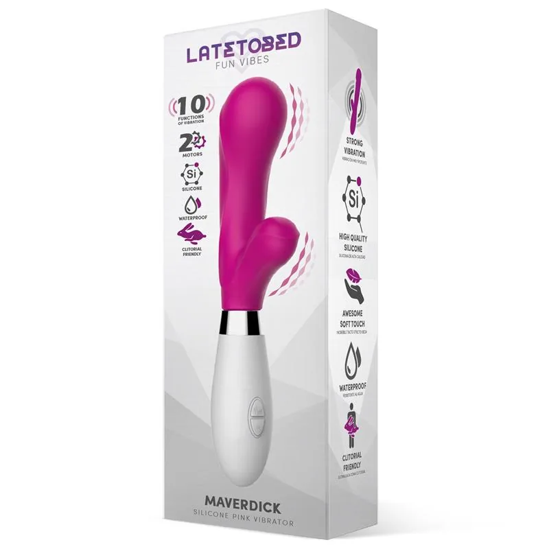 Vibrador Maverdick em Silicone Rosa — vista 2 de 3