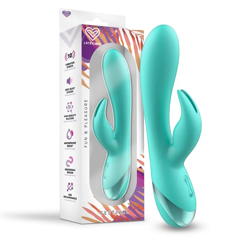 Vibrador Pertes USB Azul-Celeste