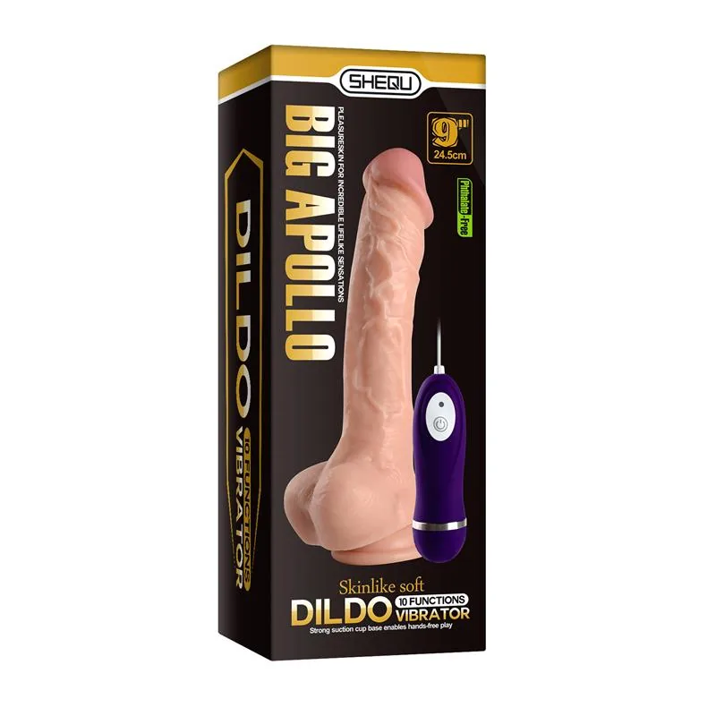 Vibrador Realista Apolo com Comando 24,5 cm