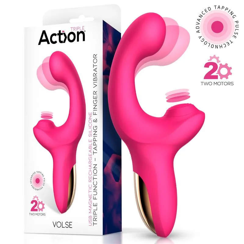 Vibrador Volse de Tripla Função com Dedo Action
