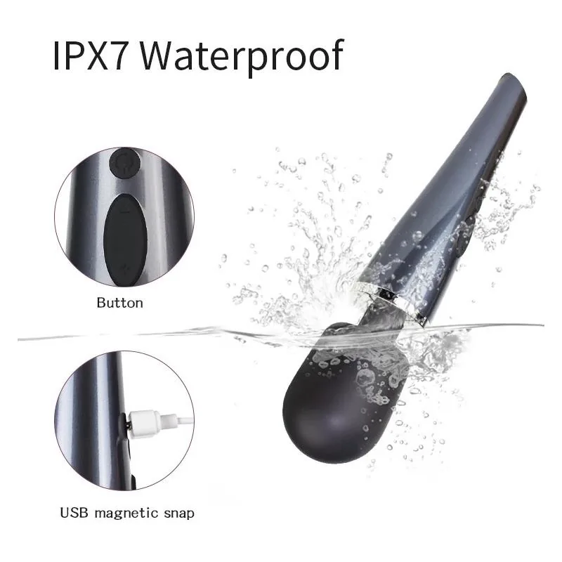 Vibrador de Varinha Relyme em Silicone Preto USB Tardenoche — vista 10 de 13