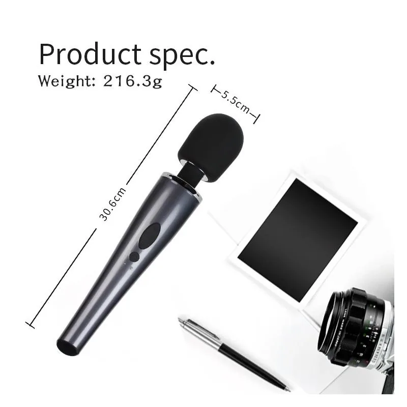 Vibrador de Varinha Relyme em Silicone Preto USB Tardenoche — vista 12 de 13