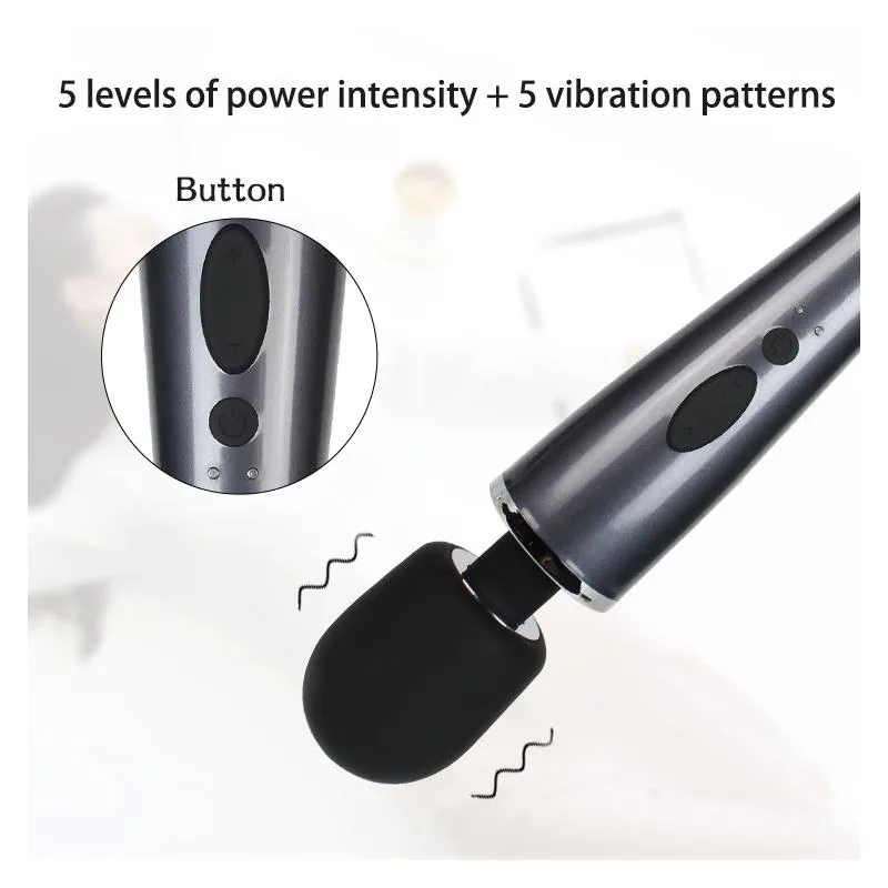Vibrador de Varinha Relyme em Silicone Preto USB Tardenoche — vista 9 de 13
