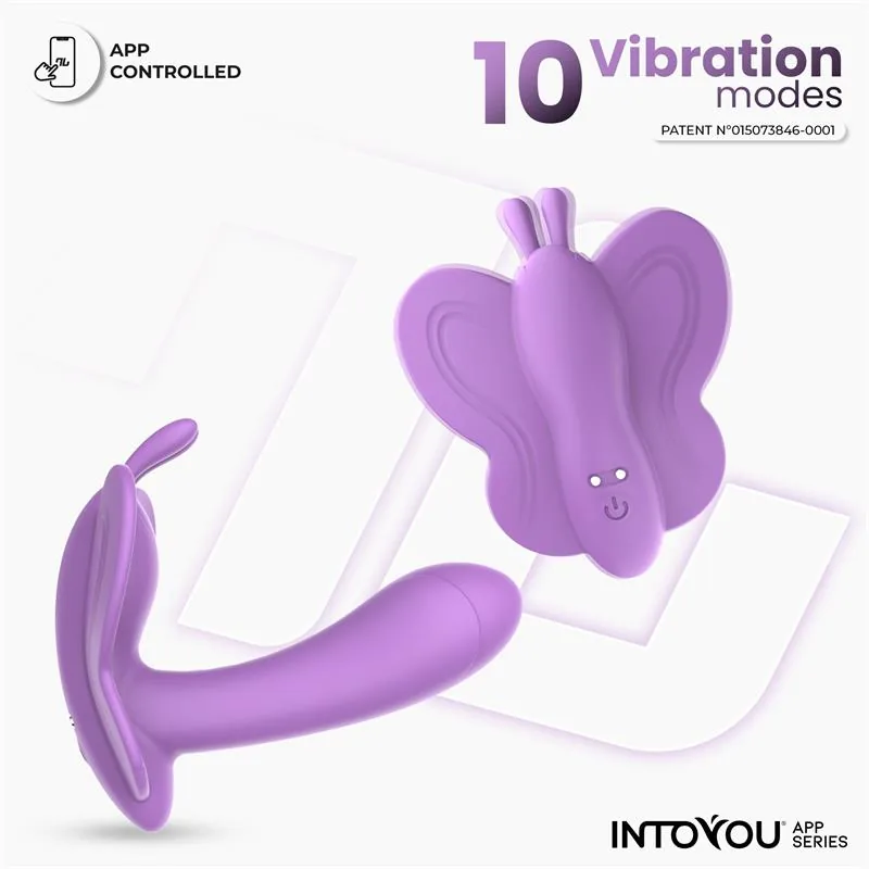 Vibrador Wingy Borboleta com Aplicação Lavanda InToYou — vista 3 de 10