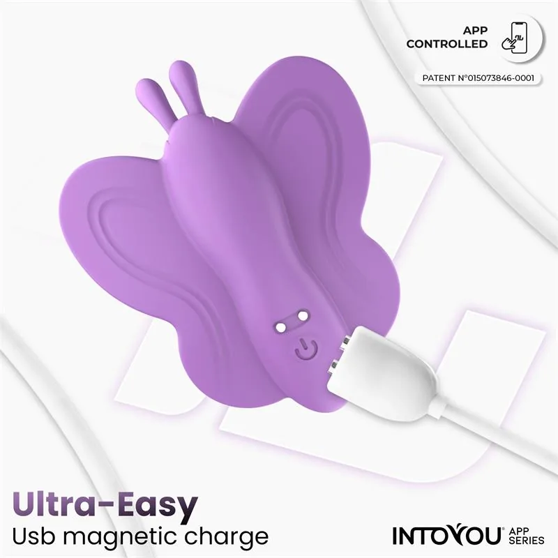 Vibrador Wingy Borboleta com Aplicação Lavanda InToYou — vista 4 de 10