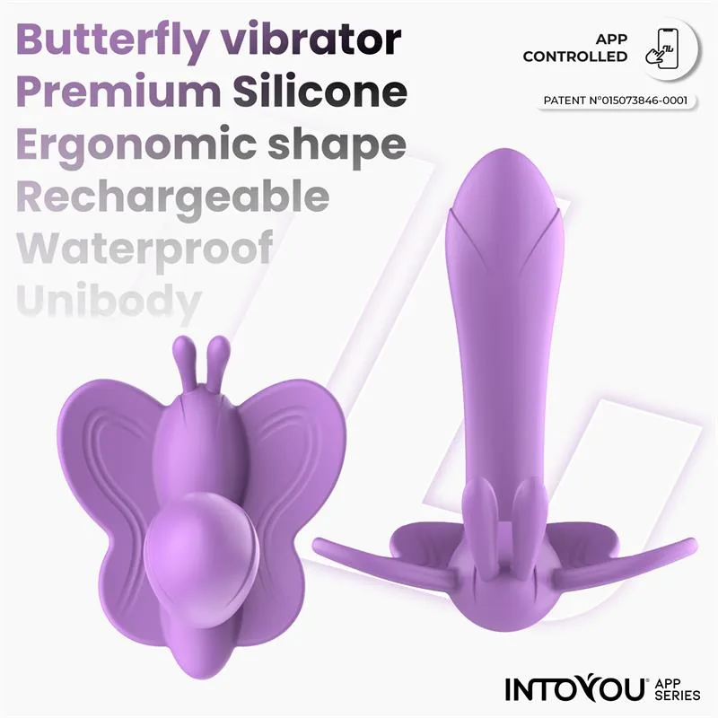 Vibrador Wingy Borboleta com Aplicação Lavanda InToYou — vista 6 de 10